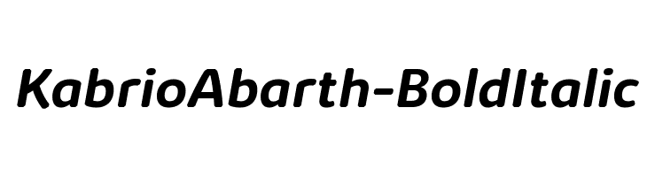 KabrioAbarth-BoldItalic  フリーフォントのダウンロード