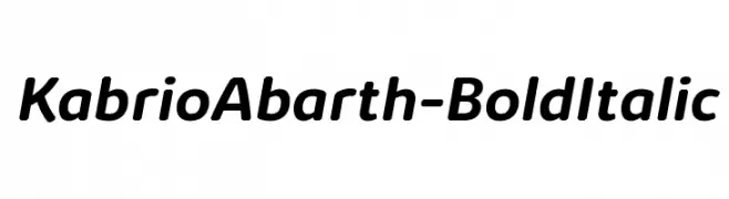 KabrioAbarth-BoldItalic  Fuentes Gratis Descargar