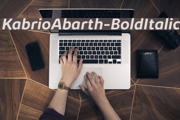KabrioAbarth-BoldItalic Font examples