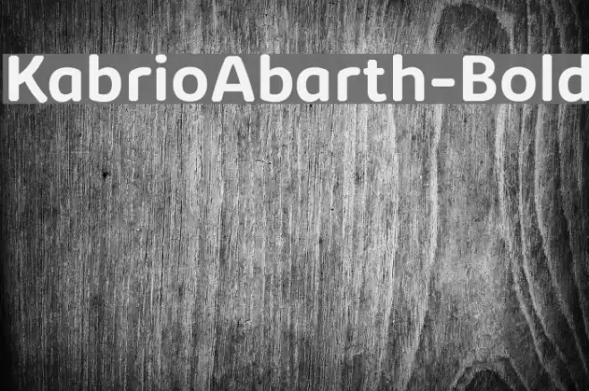 KabrioAbarth-Bold Font examples