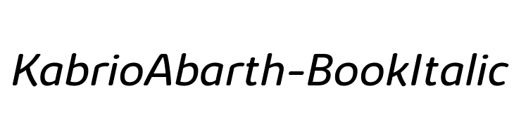 KabrioAbarth-BookItalic  font caratteri gratis