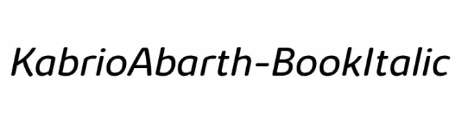 KabrioAbarth-BookItalic  フリーフォントのダウンロード