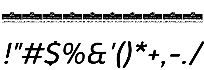 KabrioAbarth-BookItalic Font OTHER CHARS