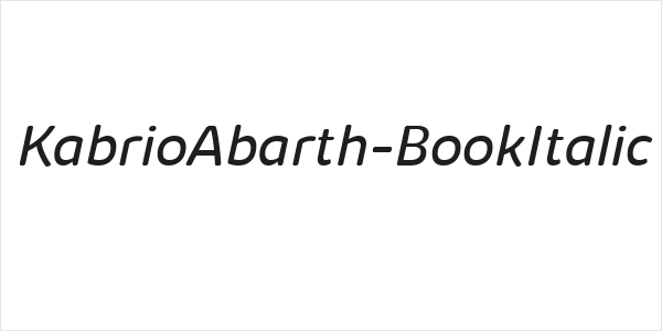 KabrioAbarth-BookItalic Logo