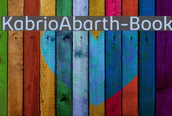 KabrioAbarth-Book Font examples