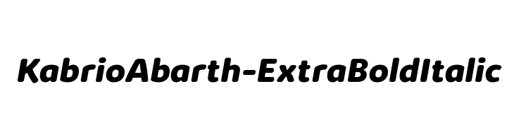 KabrioAbarth-ExtraBoldItalic  font caratteri gratis
