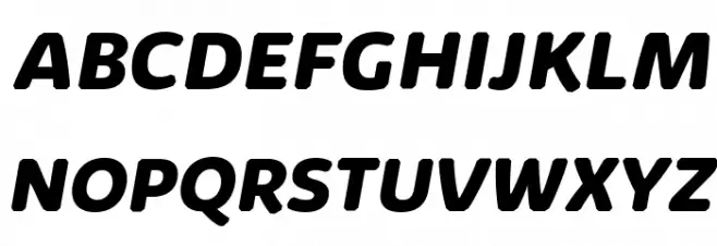 KabrioAbarth-ExtraBoldItalic Schriftart Groß