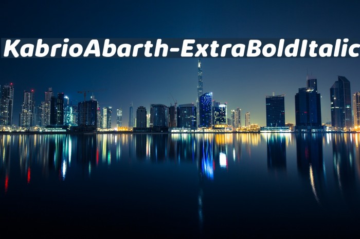 KabrioAbarth-ExtraBoldItalic Font examples