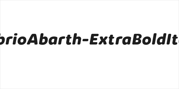 KabrioAbarth-ExtraBoldItalic Logo