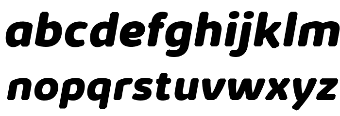 KabrioAbarth-ExtraBoldItalic Font LOWERCASE