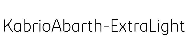 KabrioAbarth-ExtraLight  नि: शुल्क फ़ॉन्ट्स डाउनलोड