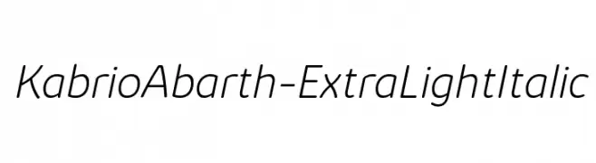 KabrioAbarth-ExtraLightItalic  Fuentes Gratis Descargar