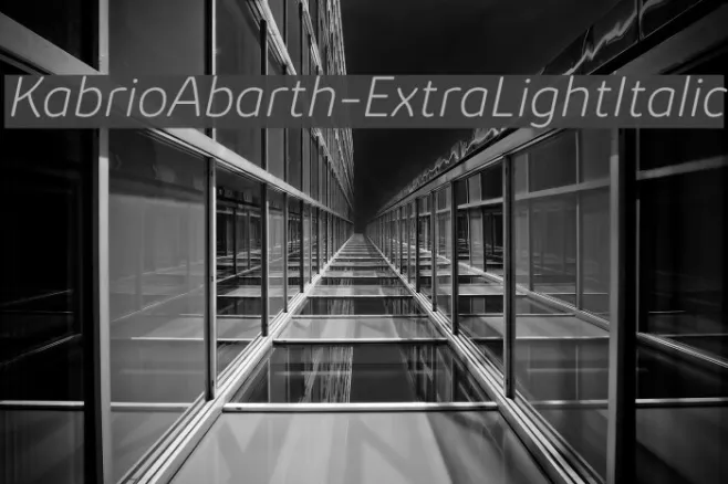 KabrioAbarth-ExtraLightItalic Example 1