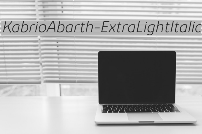 KabrioAbarth-ExtraLightItalic Font examples