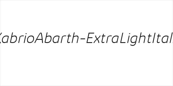 KabrioAbarth-ExtraLightItalic Logo