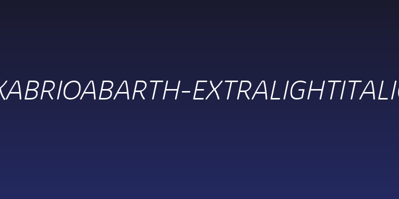 KabrioAbarth-ExtraLightItalic Social Header