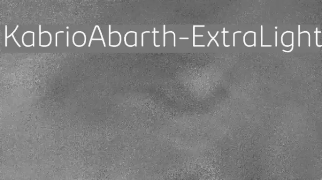KabrioAbarth-ExtraLight Font examples