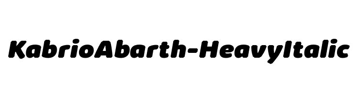 KabrioAbarth-HeavyItalic  Frei Schriftart Herunterladen