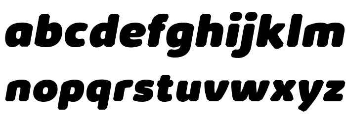 KabrioAbarth-HeavyItalic Font LOWERCASE