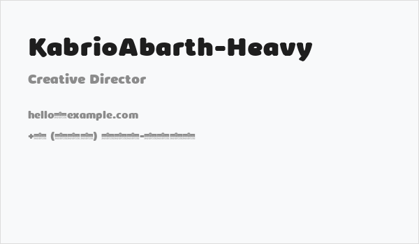KabrioAbarth-Heavy Business Card