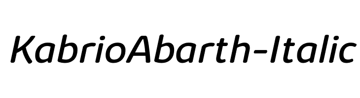 KabrioAbarth-Italic  नि: शुल्क फ़ॉन्ट्स डाउनलोड