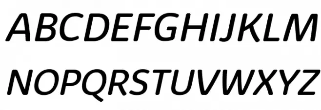 KabrioAbarth-Italic Font Litere mari