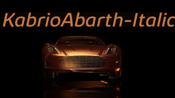 KabrioAbarth-Italic Font examples