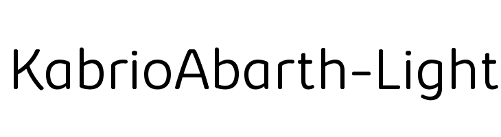 KabrioAbarth-Light  नि: शुल्क फ़ॉन्ट्स डाउनलोड