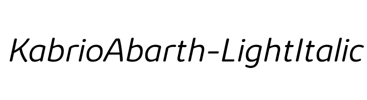 KabrioAbarth-LightItalic  नि: शुल्क फ़ॉन्ट्स डाउनलोड