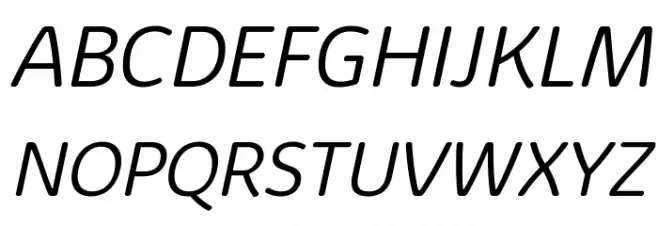 KabrioAbarth-LightItalic Font Litere mari