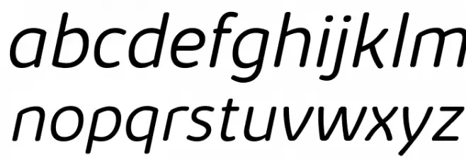 KabrioAbarth-LightItalic फ़ॉन्ट लोअरकेस