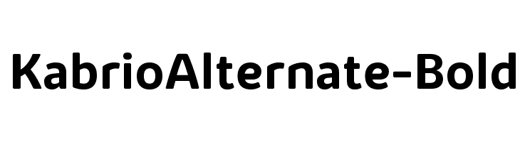 KabrioAlternate-Bold  Frei Schriftart Herunterladen
