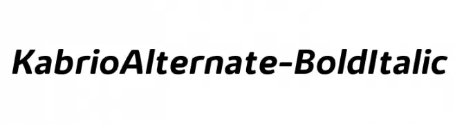 KabrioAlternate-BoldItalic  Fuentes Gratis Descargar