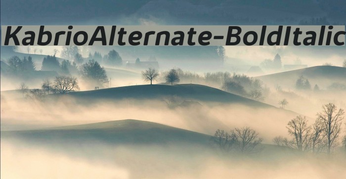 KabrioAlternate-BoldItalic Example 3