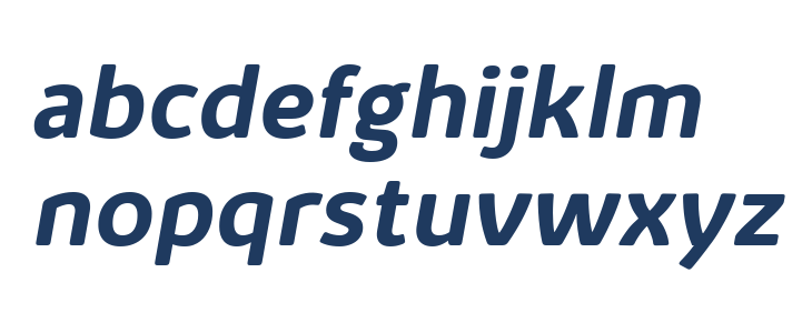 KabrioAlternate-BoldItalic Lowercase