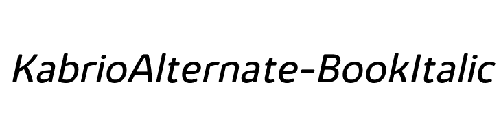 KabrioAlternate-BookItalic  Free Fonts Download