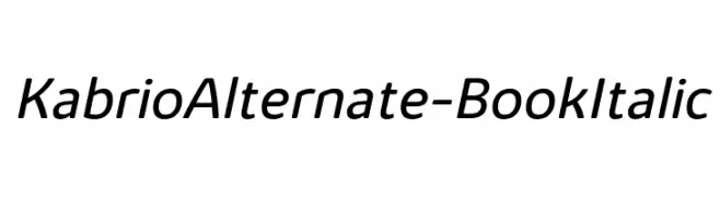 KabrioAlternate-BookItalic  Descarca Fonturi Gratis