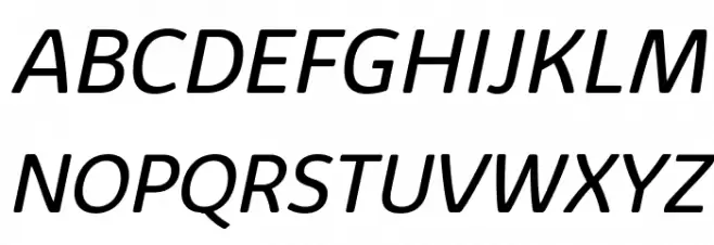 KabrioAlternate-BookItalic Font Litere mari