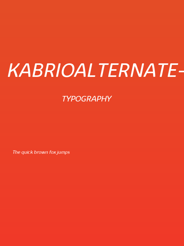 KabrioAlternate-BookItalic Poster