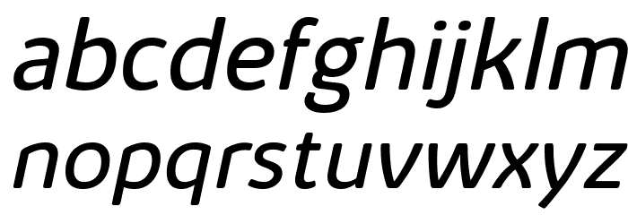 KabrioAlternate-BookItalic Font LOWERCASE
