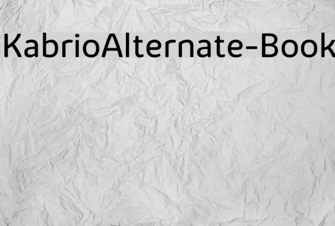 KabrioAlternate-Book Font examples