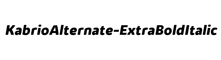 KabrioAlternate-ExtraBoldItalic  Free Fonts Download