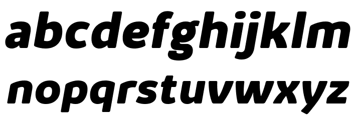 KabrioAlternate-ExtraBoldItalic Font LOWERCASE