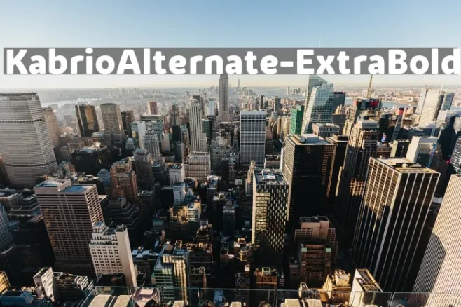 KabrioAlternate-ExtraBold Example 2