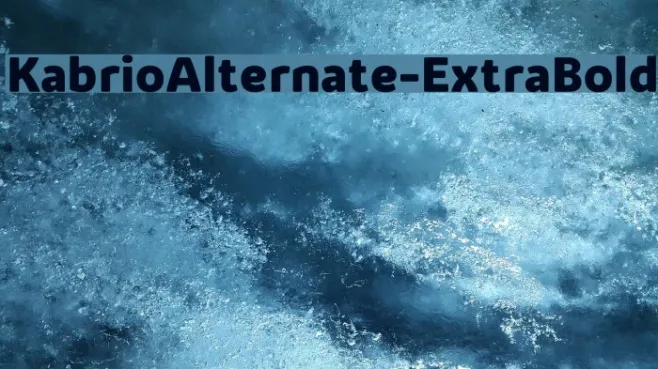 KabrioAlternate-ExtraBold Example 3