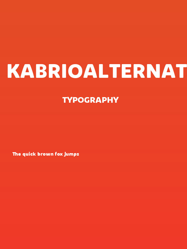 KabrioAlternate-ExtraBold Poster