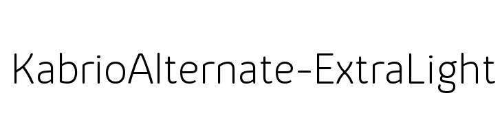 KabrioAlternate-ExtraLight  Free Fonts Download