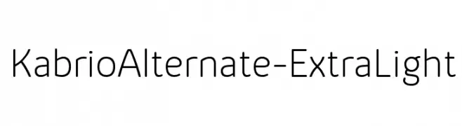 KabrioAlternate-ExtraLight  Fuentes Gratis Descargar