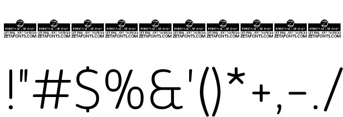 KabrioAlternate-ExtraLight Font OTHER CHARS