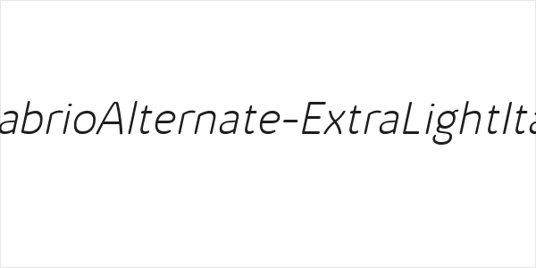 KabrioAlternate-ExtraLightItali Logo